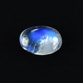 RAINBOW MOONSTONE PLAIN OVAL CAB (TRANSPARENT)(SI) 6.00X4.00 MM 0.55 Cts.