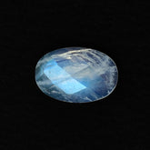 RAINBOW MOONSTONE CHECKER CUT OVAL CAB (SEMI CLOUDY) 6.00X4.00 MM 0.41 Cts.