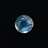 RAINBOW MOONSTONE PLAIN ROUND CAB (SEMI CLOUDY)(NICE BLUE SHINE) 5.00X5.00 MM 0.55 Cts.