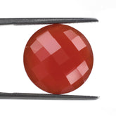 RED ONYX BRIOLETTE ROUND 15MM 9.25 Cts.