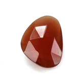 RED ONYX ROSE CUT BRIOLETTE IRREGULAR TRILLION 15.50X11MM 3.85 Cts.