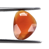 RED ONYX ROSE CUT BRIOLETTE IRREGULAR TRILLION 15.50X11MM 3.85 Cts.