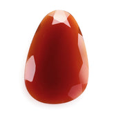 RED ONYX STEP CUT IRREGULAR PEARISH 32X21.50MM 21.79 Cts.