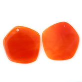 RED ONYX IRREGULAR PLAIN FANCY PLATE (FULL DRILL) 33MM 17.45 Cts.