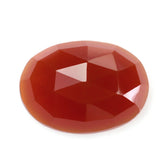 RED ONYX ROSE CUT OVAL CAB 18X13MM 10.68 Cts.