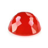 RED ONYX FLOWER CUT ROUND CAB 6MM 0.66 Cts.