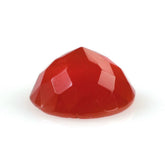RED ONYX FLOWER CUT ROUND CAB 6MM 0.68 Cts.