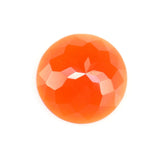 RED ONYX FLOWER CUT ROUND CAB 5MM 0.38 Cts.