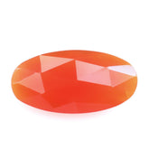 RED ONYX ROSE CUT BRIOLETTE OVAL 14X7MM 2.63 Cts.