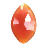 RED ONYX ROSE CUT BRIOLETTE IRREGULAR SHIELD 14X9MM 2.86 Cts.