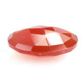 RED ONYX ROSE CUT BRIOLETTE ROUND 12MM 3.56 Cts.