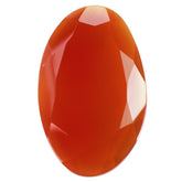 RED ONYX STEP CUT IRREGULAR OVAL 22X14MM 8.88 Cts.