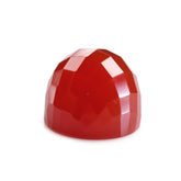 RED ONYX CHECKER CUT BULLET CAB (DARK) 10MM 5.85 Cts.