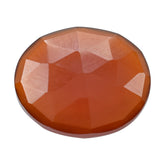 RED ONYX ROSE CUT BRIOLETTE OVAL 12X10MM 3.40 Cts.