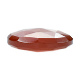 RED ONYX ROSE CUT BRIOLETTE OVAL 12X10MM 3.40 Cts.
