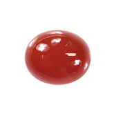 RED ONYX PLAIN OVAL CAB 12X10MM 5.07 Cts.