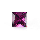 RHODOLITE GARNET PRINCESS CUT SQUARE (SUPER PURPLE)(SI) 7.00X7.00 MM 2.19 Cts.