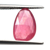 RHODONITE ROSE CUT BRIOLETTE IRREGULAR PEARISH (SUPER FINE) 12X8MM 3.53 Cts.