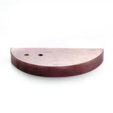RHODONITE PLAIN D SHAPE 25X12.50 MM (FULL DRILL-1.00MM) 11.50 CTS
