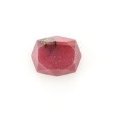RHODONITE (PINK) (WITH BLACK MATRIX) TABLE CUT LONG FANCY OCTAGON CAB 10X8 MM 3.25 CTS