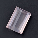 ROSE QUARTZ STEP CUT BRIOLETTE FANCY 18X13MM 13.70 Cts.