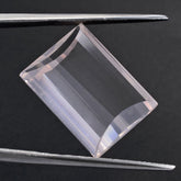 ROSE QUARTZ STEP CUT BRIOLETTE FANCY (TRANSPARENT) 18X13MM 14.30 Cts.