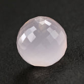 ROSE QUARTZ CHECKER CUT BALLS (HALF DRILL) LITE 13MM 14.95 Cts.
