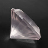 ROSE QUARTZ CHECKER CUT ROUND (SEMI- MILKY) (NICE COLOR) 12MM 5.39 Cts.