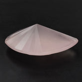 ROSE QUARTZ CARVED CHECKER TOP ONION (MILKY)30X22 MM 32.13 Cts.