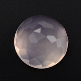 ROSE QUARTZ IRREGULAR CUT ROUND CAB (SEMI-MILKY) (NICE COLOR) 9MM 2.68 Cts.