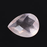 ROSE QUARTZ CHECKER CUT PEAR (SEMI-MILKY) (NICE COLOR) 9X7MM 1.43 Cts.