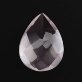 ROSE QUARTZ CHECKER CUT PEAR (SEMI-MILKY) (NICE COLOR) 9X7MM 1.43 Cts.