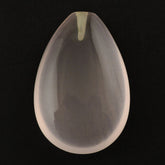 ROSE QUARTZ LENTIL PEAR (HALF DRILL) TRANSPARENT (MEDIUM) 18X12MM 10.9 Cts.
