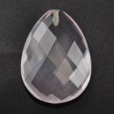 ROSE QUARTZ BRIOLETTE PEAR TRANSPARENT NICE (HALF DRILL) 20X15MM 12.27 Cts.
