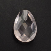 ROSE QUARTZ BRIOLETTE PEAR TRANSPARENT (MEDIUM) (HALF DRILL) 7X5MM 0.72 Cts.