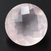 ROSE QUARTZ CHECKER CUT ROUND (SEMI-MILKY) (NICE COLOR) 15MM 10.03 Cts.