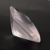 ROSE QUARTZ CHECKER TOP PRINCESS CUT BACK SQUARE (SEMI-MILKY) (NICE COLOR) 12MM 7.11 Cts.