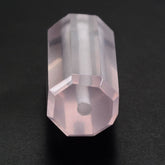 ROSE QUARTZ STEP CUT BARREL (FULL DRILL 1MM) (SI) 14.50X7MM 7.50 Cts.