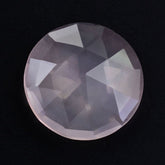 ROSE QUARTZ ROSE CUT BRIOLETTE ROUND 12MM 3.77 Cts.