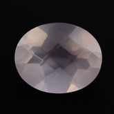 ROSE QUARTZ CHECKER CUT OVAL 10X8MM 2.25 Cts.