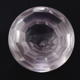 ROSE QUARTZ BUFFTOP CONCAVE STEP CUT BACK ROUND (DES#47) 15MM 10.80 Cts.