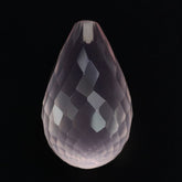 ROSE QUARTZ FACETED DROPS (HALF DRILL) 20X12MM 17.70 Cts.