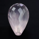 ROSE QUARTZ FACETED DROPS (HALF DRILL) 20X12MM 17.70 Cts.