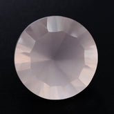ROSE QUARTZ CONCAVE STRAIGHT FACET ROUND (DES#77) 10MM 3.31 Cts.