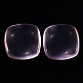 ROSE QUARTZ PLAIN LENTIL CUSHION 10MM 3.76 Cts.