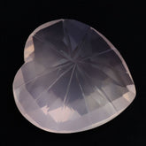 ROSE QUARTZ CHECKER CUT ON TOP BACK LAZER CUT HEART 15MM 9.65 Cts.