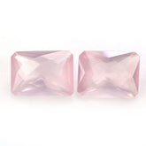 ROSE QUARTZ SPECIAL CHECKER OCTAGON (DES#57) 16X12MM 9.40 Cts.