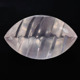 ROSE QUARTZ BUFFTOP KNIFE CONCAVE MARQUISE (DES#110) 20X12MM 9.28 Cts.