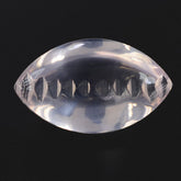 ROSE QUARTZ BUFFTOP ZIP CUT BACK MARQUISE (DES#106) 20X12MM 10.46 Cts.