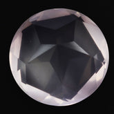 ROSE QUARTZ PENTAGON ROUND WITH STAR CUT BACK (DES#44) 15MM 10.90 Cts.
